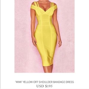 House of CB Bandage yellow dress Sz Small